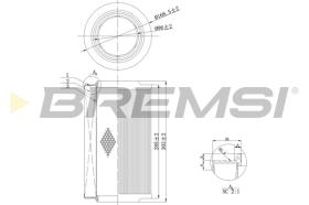 BREMSI FA0115 - FILTRO DE AIRE FIAT, PEUGEOT, CITROEN