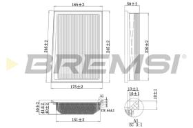 BREMSI FA0117 - FILTRO DE AIRE FIAT