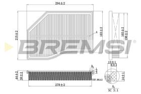 BREMSI FA0118 - FILTRO DE AIRE MERCEDES-BENZ