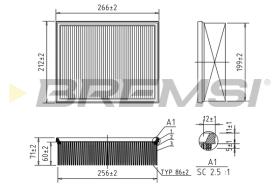 BREMSI FA0119 - FILTRO DE AIRE AUDI, SEAT