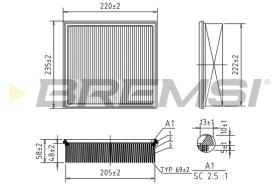 BREMSI FA0123 - FILTRO DE AIRE MERCEDES-BENZ, INFINITI