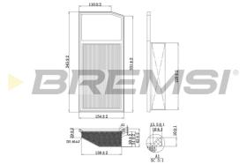 BREMSI FA0206 - FILTRO DE AIRE FIAT, OPEL, PEUGEOT