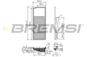 BREMSI FA0207 - FILTRO DE AIRE FIAT, LANCIA