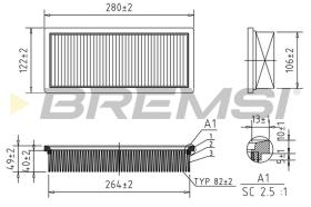 BREMSI FA0219 - FILTRO DE AIRE FIAT, LANCIA, ZASTAVA