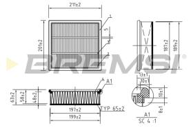 BREMSI FA0221 - FILTRO DE AIRE OPEL