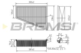 BREMSI FA0532 - FILTRO DE AIRE FORD, VOLVO