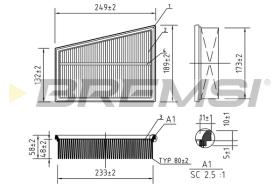 BREMSI FA0534 - FILTRO DE AIRE RENAULT