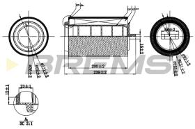 BREMSI FA0543 - FILTRO DE AIRE MINI