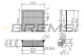 BREMSI FA0562 - FILTRO DE AIRE FIAT, OPEL, ALFA ROMEO