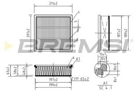 BREMSI FA0563 - FILTRO DE AIRE OPEL