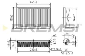 BREMSI FA0565 - FILTRO DE AIRE OPEL, SUZUKI, SEAT