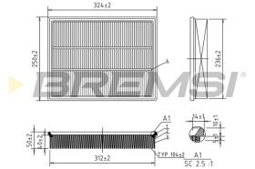 BREMSI FA0579 - FILTRO DE AIRE FIAT, OPEL