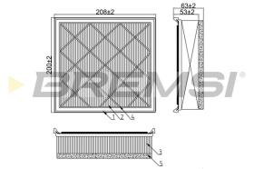 BREMSI FA0582 - FILTRO DE AIRE OPEL