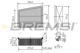 BREMSI FA0586 - FILTRO DE AIRE RENAULT