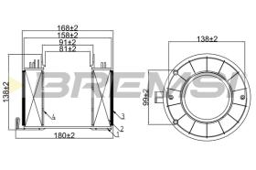 BREMSI FA0592 - FILTRO DE AIRE AUDI