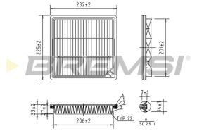 BREMSI FA0593 - FILTRO DE AIRE FIAT