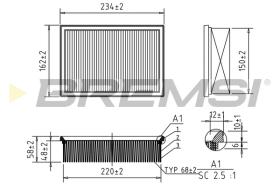 BREMSI FA0597 - FILTRO DE AIRE OPEL, CHEVROLET