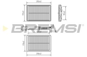 BREMSI FA0605 - FILTRO DE AIRE RENAULT, NISSAN