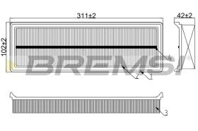 BREMSI FA0615 - FILTRO DE AIRE RENAULT, NISSAN, OPEL