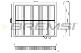 BREMSI FA0618 - FILTRO DE AIRE OPEL, LTI