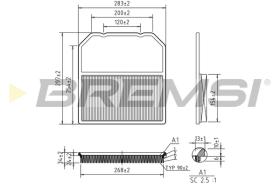 BREMSI FA0619 - FILTRO DE AIRE VW, SKODA, SEAT