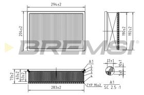 BREMSI FA0621 - FILTRO DE AIRE RENAULT, NISSAN, OPEL