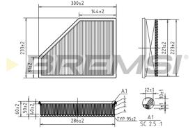 BREMSI FA0623 - FILTRO DE AIRE BMW, ALPINA