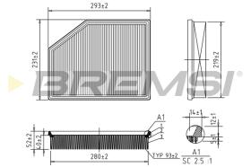 BREMSI FA0626 - FILTRO DE AIRE VOLVO