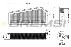 BREMSI FA0627 - FILTRO DE AIRE MERCEDES-BENZ