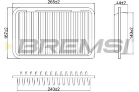 BREMSI FA0629 - FILTRO DE AIRE OPEL, SUZUKI