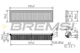 BREMSI FA0630 - FILTRO DE AIRE PEUGEOT, CITROEN