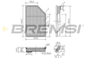 BREMSI FA0636 - FILTRO DE AIRE VOLVO