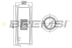 BREMSI FA0643 - FILTRO DE AIRE FIAT, LANCIA