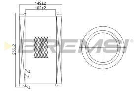 BREMSI FA0645 - FILTRO DE AIRE LANCIA