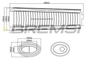 BREMSI FA0646 - FILTRO DE AIRE BMW, LAND ROVER, MITSUBISHI