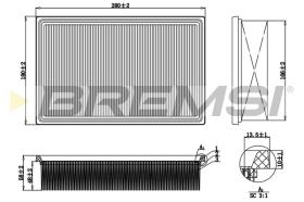 BREMSI FA0648 - FILTRO DE AIRE FORD