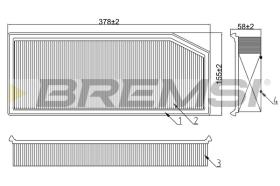 BREMSI FA0649 - FILTRO DE AIRE MERCEDES-BENZ