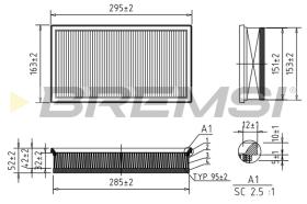 BREMSI FA0650 - FILTRO DE AIRE ALFA ROMEO