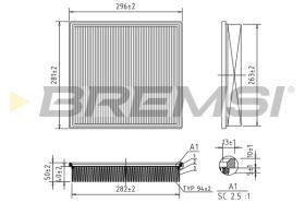 BREMSI FA0654 - FILTRO DE AIRE RENAULT, NISSAN, OPEL