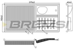 BREMSI FA1019 - FILTRO DE AIRE VW, SEAT, SKODA