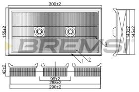 BREMSI FA1021 - FILTRO DE AIRE VW, AUDI, SKODA