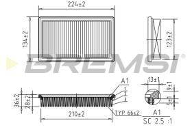 BREMSI FA1023 - FILTRO DE AIRE FIAT