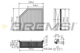 BREMSI FA1035 - FILTRO DE AIRE VOLVO