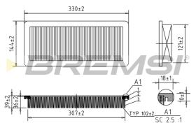 BREMSI FA1037 - FILTRO DE AIRE FIAT, PEUGEOT, CITROEN