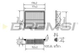 BREMSI FA1045 - FILTRO DE AIRE HONDA