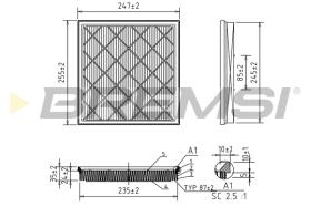 BREMSI FA1048 - FILTRO DE AIRE OPEL, CHEVROLET