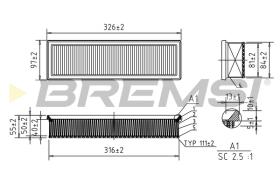 BREMSI FA1051 - FILTRO DE AIRE RENAULT, DACIA