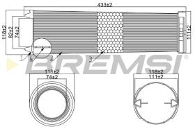 BREMSI FA1055 - FILTRO DE AIRE MERCEDES-BENZ