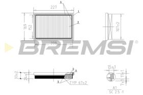 BREMSI FA1058 - FILTRO DE AIRE RENAULT, NISSAN, SUBARU