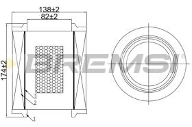 BREMSI FA1064 - FILTRO DE AIRE HONDA